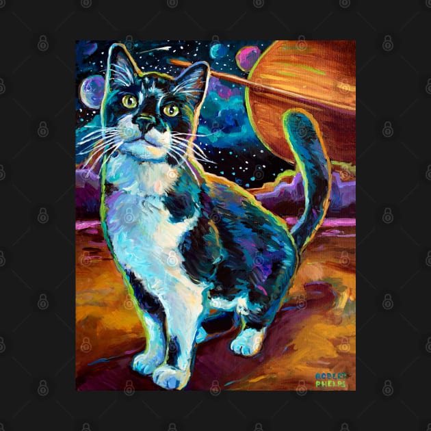 James Webb Telescope Space Cat by Robert Phelps by RobertPhelpsArt