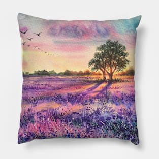 Lavender fields Pillow