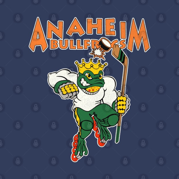 Retro Defunct Anaheim Bullfrogs Roller Hockey by darklordpug