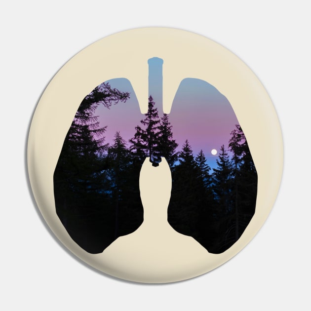Night Jungle Lungs design Pin by Aziz