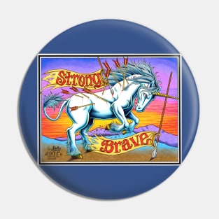 Unicorn - Strong and Brave Pin