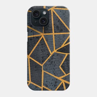 Cool gray design with golden details Phone Case