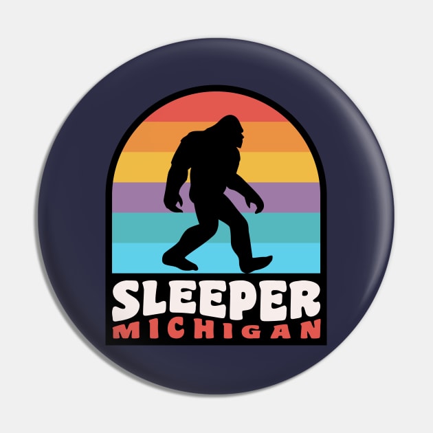 Sleeper State Park Bigfoot Sasquatch Michigan Pin by PodDesignShop