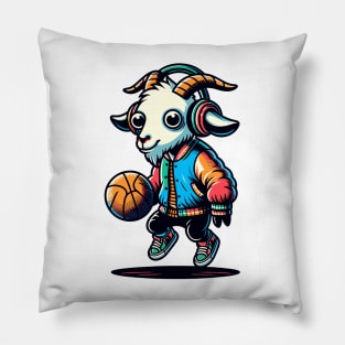 fun goat basketball Pillow