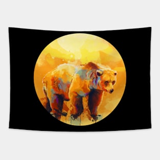 Bear Dream Animal Illustration Tapestry