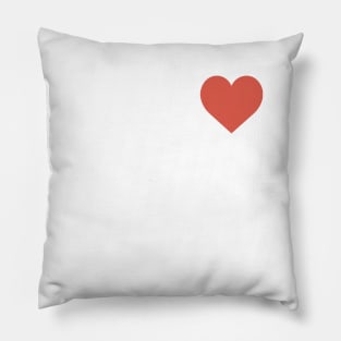 Minimalistic red heart symbol Pillow