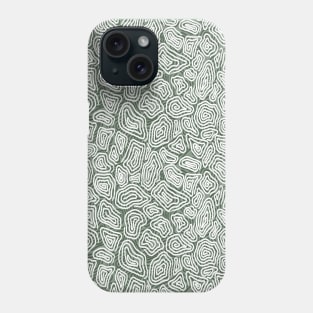 Sage Green Spiral Giraffe Print Phone Case