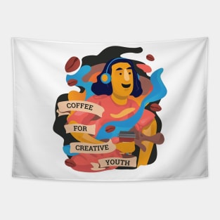 Coffee for Creative youth Tapestry