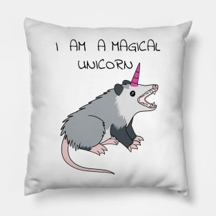 Opossum Unicorn Pillow