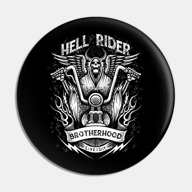 Hell Rider Brotherhood Pin by Tonymidi Artworks Studio