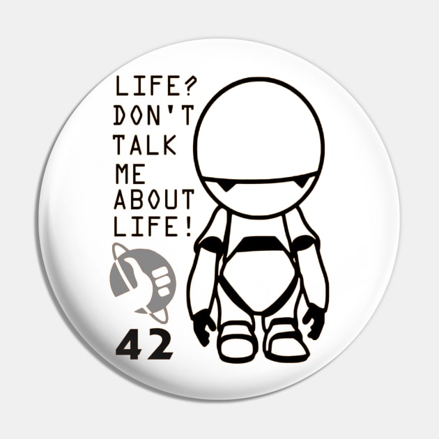 HHGTTG Marvin - Don't Talk To Me About Life Sticker for Sale by