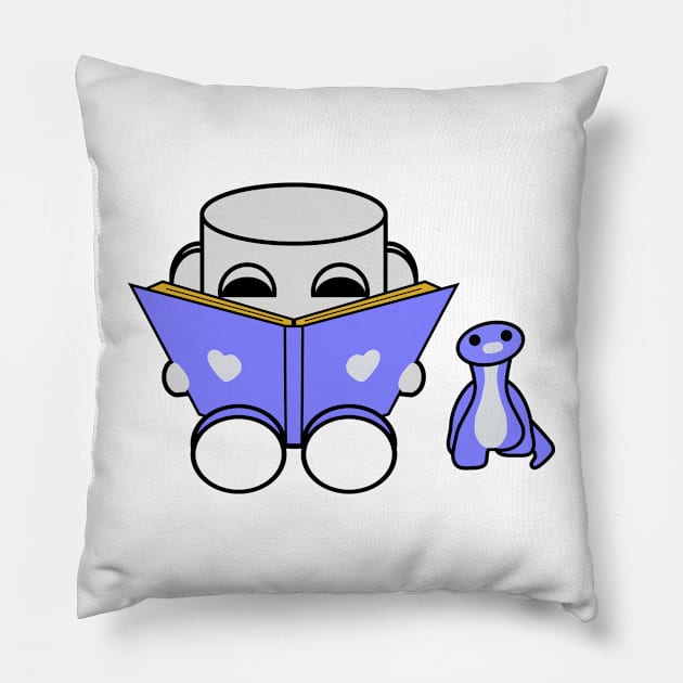 Popo Yo & Rawr Love to Read: O'BABYBOT Toy Robot 1.0 Pillow by Village Values