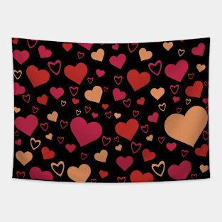 Small Cute Hearts Pattern Tapestry