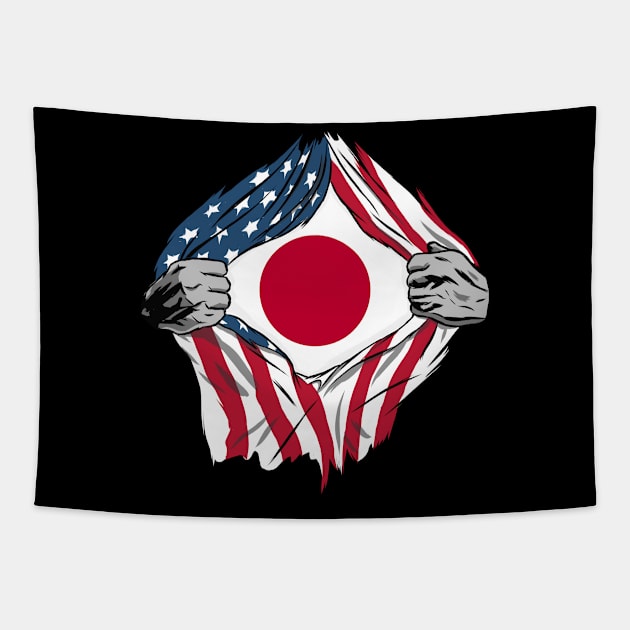 USA American Grown Japanese Roots Tapestry by tobzz