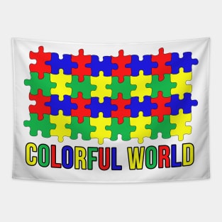 Colorful World Tapestry