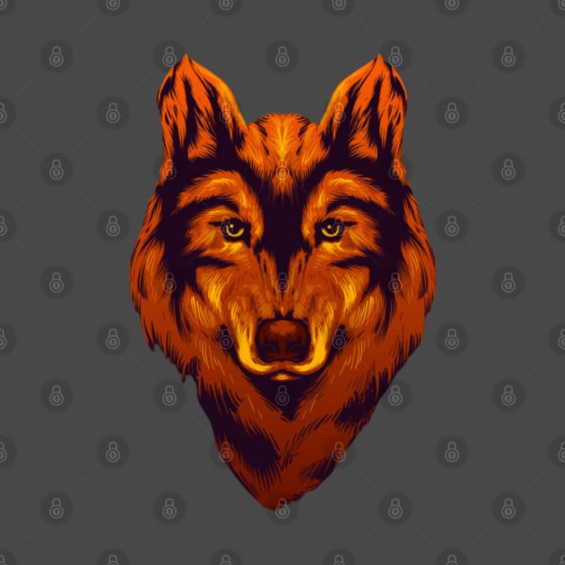 Red wolf by Rakos_merch