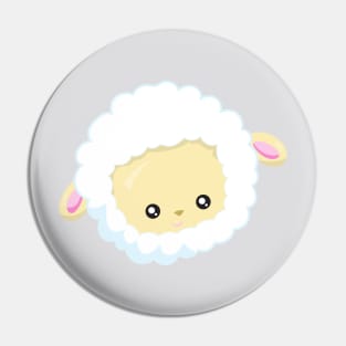 Cute Sheep, Little Sheep, Baby Sheep, White Sheep Pin