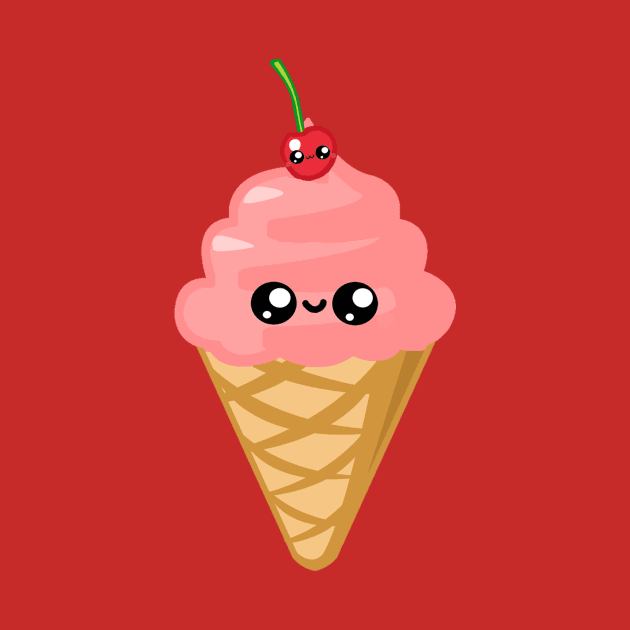 Kawaii Ice Cream Cone by SolarCrush