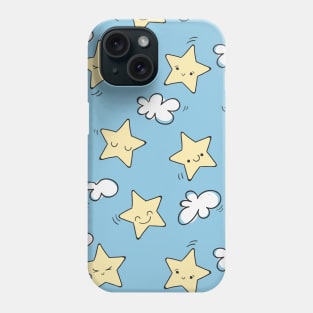 Cartoon Star And Cloud Pattern Art Phone Case
