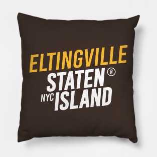 Eltingville, Staten Island - Modern Cursive Minimal Design - New York Pillow