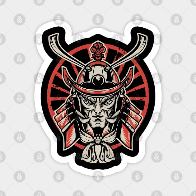 Japanese Samurai Emblem Magnet by Ravenglow