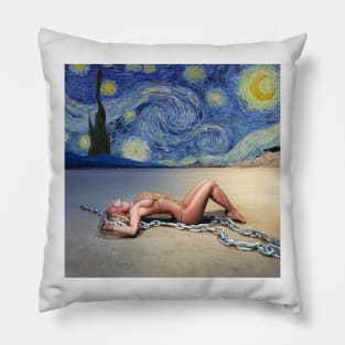 swimming in the starry night 2 Pillow