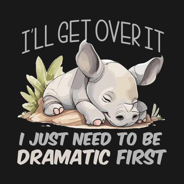 I just need to be dramatic - Lazy Rhino by SergioCoelho_Arts