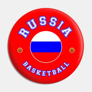 Russia Basketball Pin