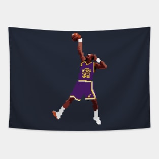 Karl Malone Pixel Dunk Tapestry