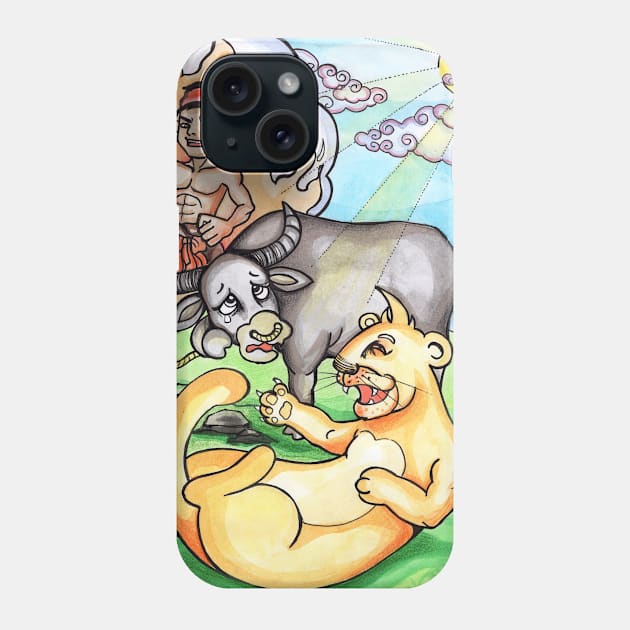 Story of Tiger and Buffalo Phone Case by alien3287