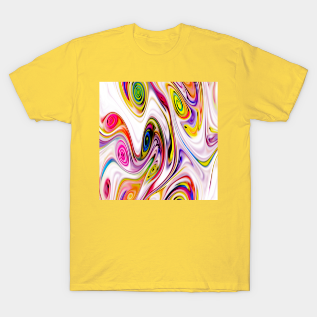 Waves and swirls, abstract, decorative patterns, colorful piece no 1 ...