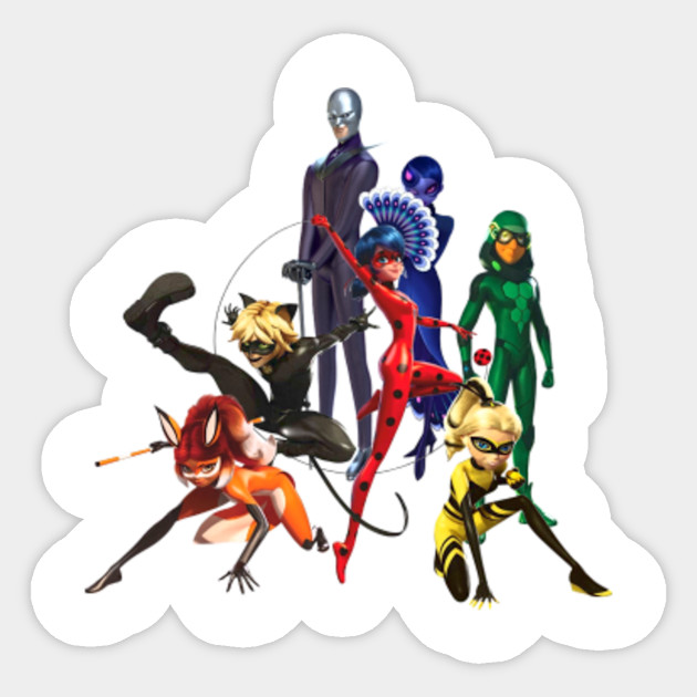 Heroes Villains Of Miraculous Miraculous Ladybug Sticker