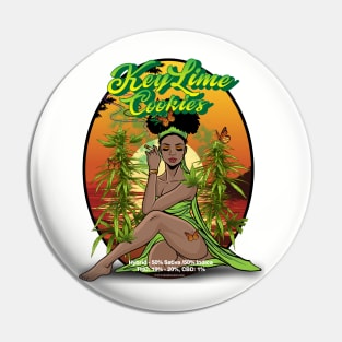 Key Lime Cookies Cannabis Strain Art Pin