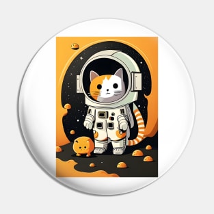 I'm Cat Astronaut, Funny Cat Floating Around The Planets - Love Cats Pin