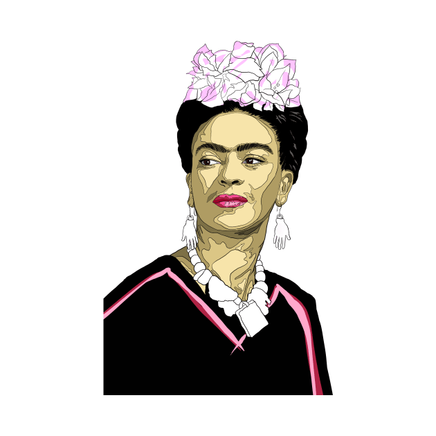 Frida Kahlo Pop Art Portrait by NibsonMother