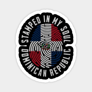 Dominican Republic Flag Stamped in My Soul DR Pride Magnet