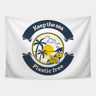 Keep the sea plastic free Tapestry