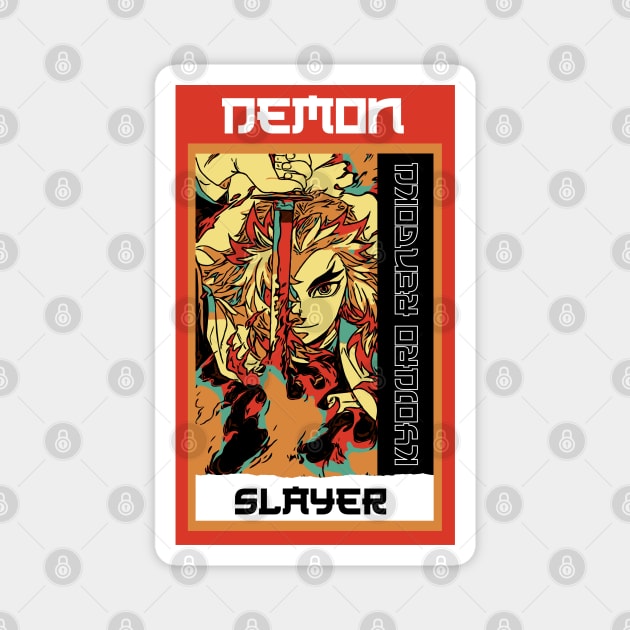 demon slayer rengoku Magnet by FIFTY CLOTH