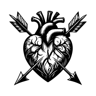 Tattoo with heart and arrows T-Shirt