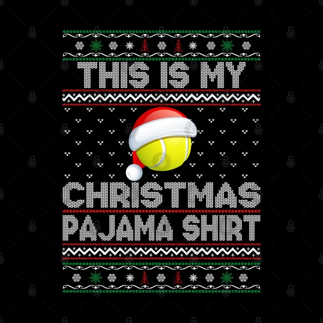 This Is My Christmas Pajama Shirt Tennis Christmas by DragonTees