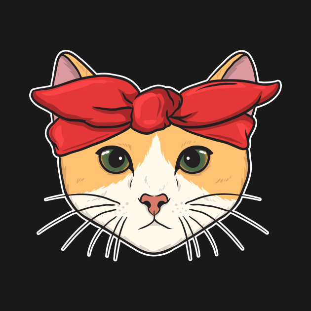 Cute & Adorable Gangster Bandana Cat Thug Kitty by theperfectpresents