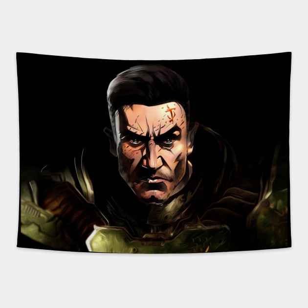 DoomSlayer Tapestry by SmpArt