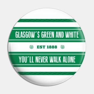 Glasgow's Green And White Pin