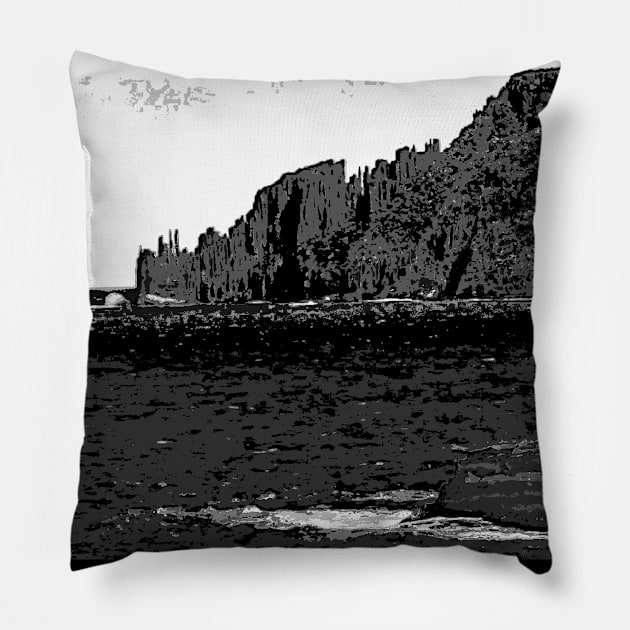 The Rugged Coast Pillow by Mickangelhere1