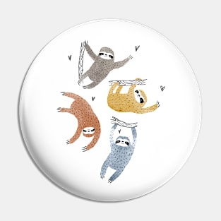 Sloths with love Pin