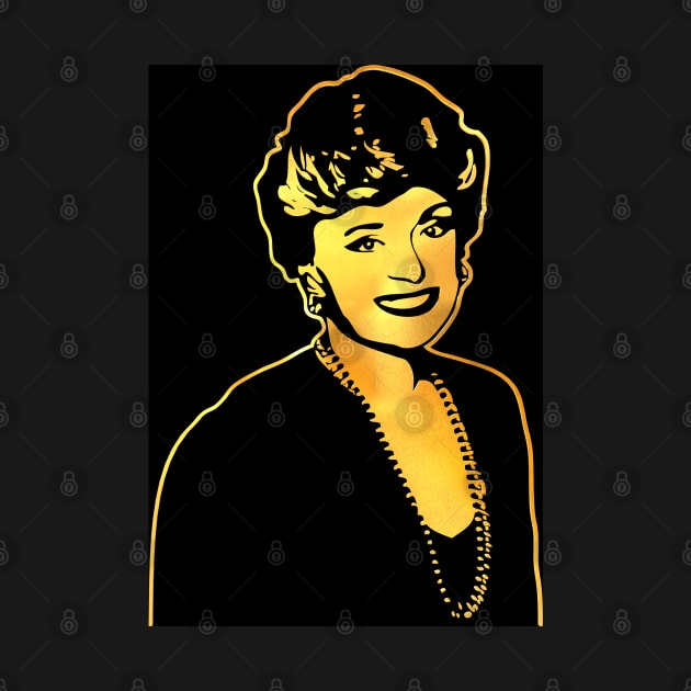Rue McClanahan | Gold Series | Pop Art by williamcuccio