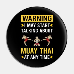 Warning Muay Thai Pin