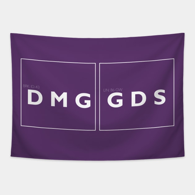 DMG GDS - Damaged Goods Tapestry by fatbastardshirts