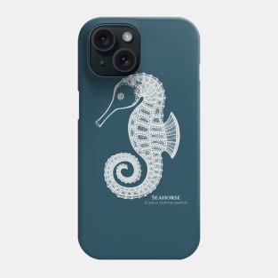 Seahorse with Common and Latin Names - sea lovers design Phone Case