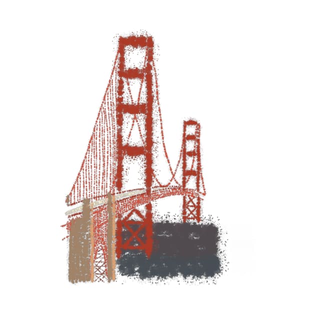 Golden Gate Splatter by releasetheflamingoes